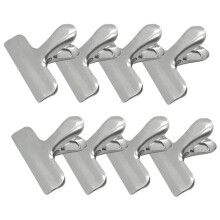 8pcs Stainless Steel Sealing Clip Food Snack Sealing Pocket Clip Vacuum Fresh-Keeping Clip Kitchen Storage Gadgets Tools