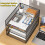 Office File Organizer Metal Mesh Desk Organizer with Three Layer Design Multifunctional File Holder Storage Rack Black 4