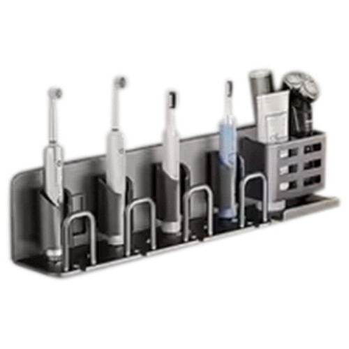 Toothbrush Holder Multi-Function Toothbrush Cup Holder Wall Mounted No Drill Bathroom Organizer Bathroom Storage C