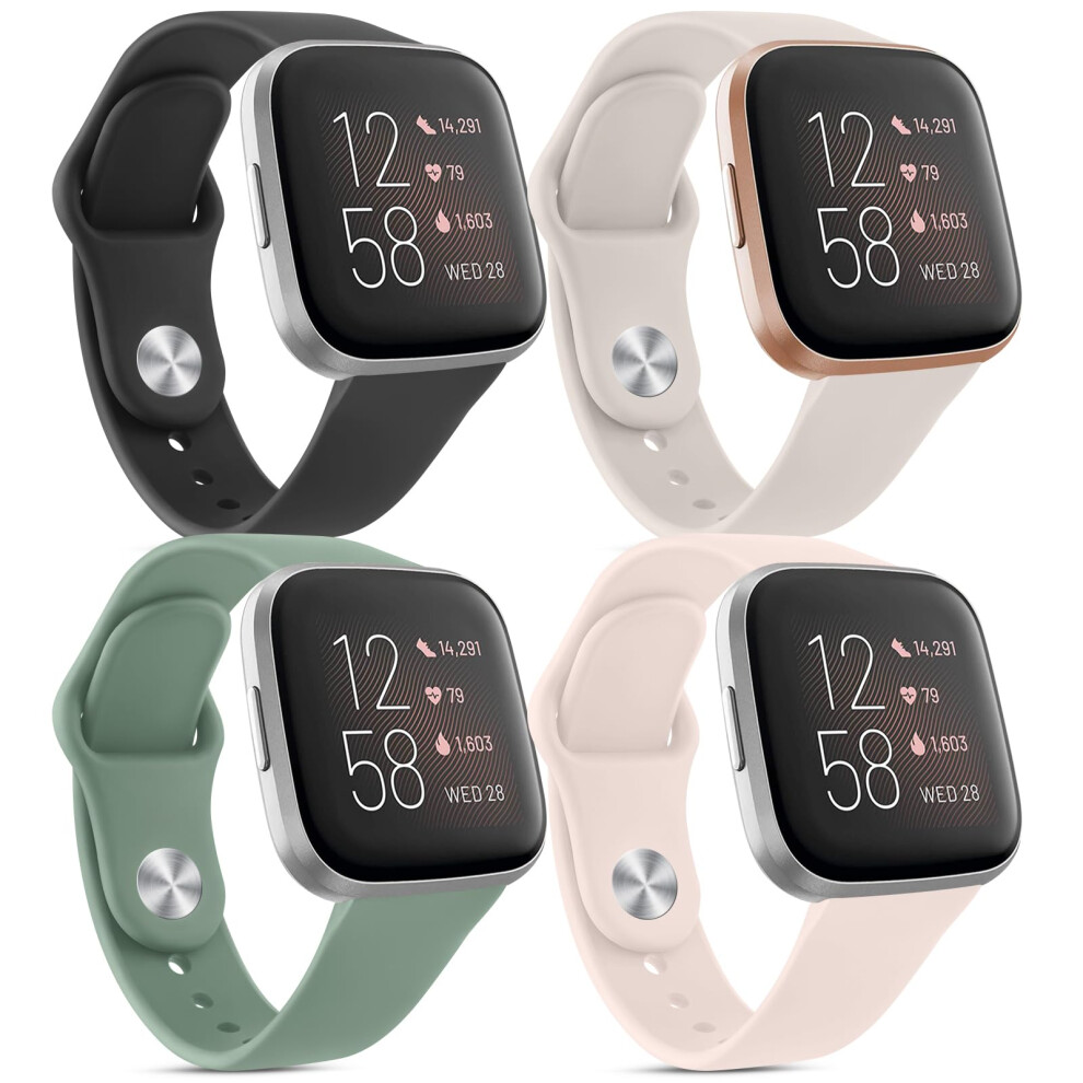 Soft Silicone Sport Strap Replacement Wristband For Fitbit Versa 2, Versa Lite Se Smartwatch 9174973168225