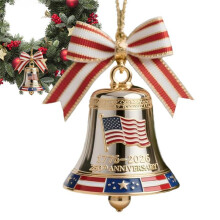 Bell Christmas US Founding Commemorative Ornament 1776-2026 250th America'S Founding Keepsake Bell for Christmas B