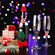 40 Pcs Christmas Knit Hats and Scarves Set for Crafts, Tiny Santa Cap and Scarf Ornaments