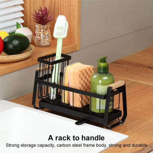 Kitchen Sink Sponge Holder Soap Dish Rack Drainer Multifunctional Countertop Sink,Caddy for Home Decor Storage B 2