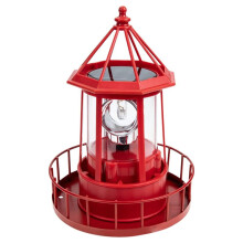 Zwaailicht van Ijzer, Zonne-Versiering, Vuurtoren, Tuindecoratie, Vuurtorenvormige Landschapslamp B