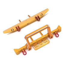 Metal Front Rear Bumper for 1/10 RC Crawler Car MN999 MN222 TRX4 SCX10 90046 90047 RC Car Upgrade Parts Gold