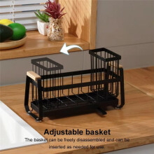 Kitchen Sink Sponge Holder Soap Dish Rack Drainer Multifunctional Countertop Sink,Caddy for Home Decor Storage B
