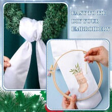 Kransband voor Voordeur, , Wit, Borduurwerk, Effen, , voor Borduren, Feest, Kerst, 4 Stuks