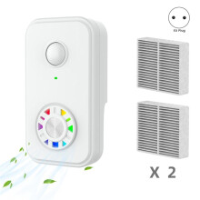 Purificador de Ar Plug-In, Filtro de Ar Remove Poeira, Pelos de Animais, Ventilador com Filtro HEPA para Cozinha, Escritório, Sala de Animais de