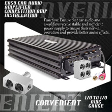 1 Pair of Car Audio Dual 1/0 Gauge to 1/0 Gauge Amp Input Reducers 2 Pcs Car Audio Amp Input Wire Reducer for Amplifier