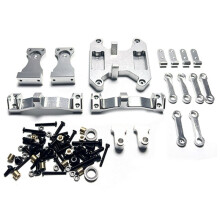 Kit de Gangorra de Placa de Chassi de EquilíBrio de Metal para WPL B16 B36 1/16 PeçAs de AtualizaçãO de Carro RC AcessóRios Modificados, Prata