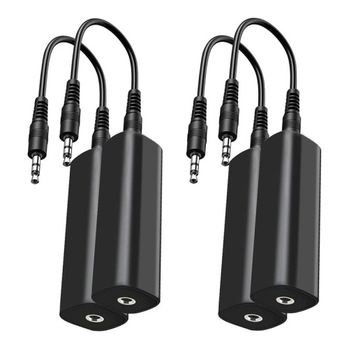 Ground Loop Isolator Noise Filter for Car Audio/Home Stereo,4 PCS Ground Loop Noise Isolator with 3.5mm Audio Cables