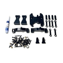 Kit de Gangorra de Placa de Chassi de EquilíBrio de Metal para WPL B16 B36 1/16 6X6 6WD RC Car Upgrade Parts Modified Accessories, Black