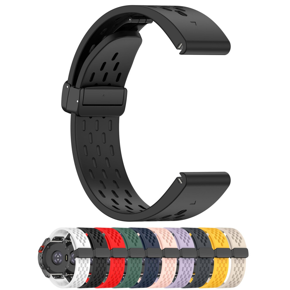 26Mm Quickfit Silicone Band For Garmin Epix Pro 51Mm Fenix 7X Enduro 2 Waterproof Adjustable Black 9174973168478