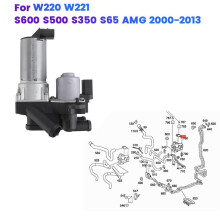 Valve D'Eau Chaude de Voiture A2208300284 pour - W220 W221 S600 S500 S350 S65 AMG 2000-2013 Valve de Chauffage de Pompe à Eau