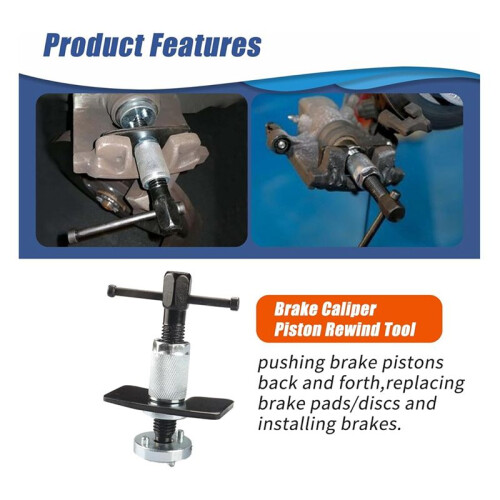 Brake Caliper Piston Rewind Tool Brake Piston Wind Back Tool,Upgraded Brake Caliper Compression Tool,Brake Caliper Wind 1