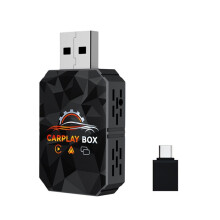 Adaptateur Carplay Sans Fil 3 en 1, Carplay, Android Auto, Mirror Link, Carplay Filaire Vers Clé USB + WiFi Sans Fil B
