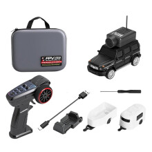 1:64 RC Car 6406-C FPV VTX Kit Racing Car 2.4G 720P HD Camera App Controlled Photos+Videos+VR Built-in Gyro Black