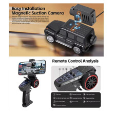 1:64 RC Car 6406-C FPV VTX Kit Racing Car 2.4G 720P HD Camera App Controlled Photos+Videos+VR Built-in Gyro Black