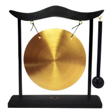 Tavolo Gong da Tavolo Campanella un Vento Strumento un Percussione Piatti Gong con Mazzuolo per Decorazioni per la Casa Regalo per