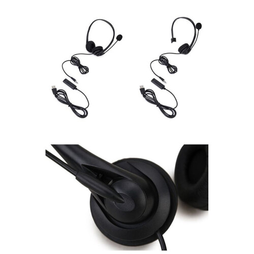 USB Headset with Microphone , with Volume Control, for Online Conference Online Classes, Games Computer Headset 1