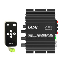 LEPY 838 USB  Subwoofer Amplifier HIFI 2.1 12V Car Home Amplifier U Disk Lossless Suitable for 4-8 Ohm Speakers