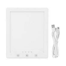 Lampe de luminothérapie sans UV 10 000 lux LED à spectre complet, commande tactile, minuterie, format tablette portable, idéale pour les