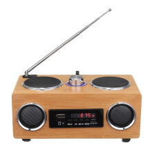 Wireless Wooden Retro Speaker Radio Subwoofer Home Sound Column Music Center Support USB/TF/FM