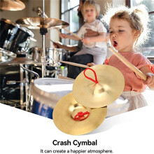 Crash Cymbal, Pack Of 2 Brass Hand Pool Percussion Instrument Toy for Children Adults