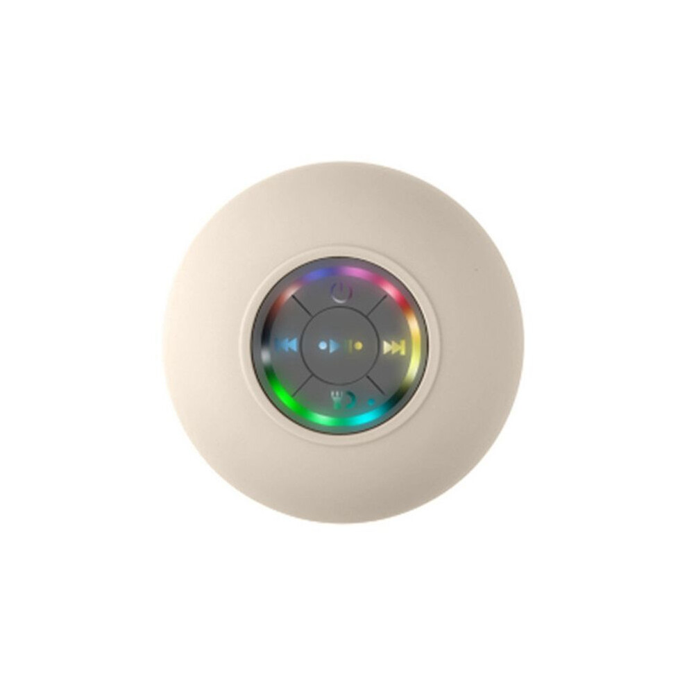 Speaker Waterproof Bathroom Audio Wireless Shower Speakers Rgb Suction Cup Speaker, Light/White 4712217662433