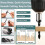 23-Pack Woodworking Chamfer Drilling Tool Set Wood Plug Cutter Three-Pointed Countersink Drill Bit 3