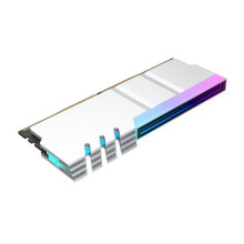 Komputer DDR4 DDR5 5V ARGB Sync Pamięć Radiator PC RGB Kolorowy RAM Radiator ChłOdnica ChłOdzenie PodkłAdka Pancerz Srebrno-BiałY