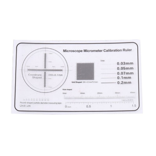 Microscope Correction Ruler Optical Micrometer Correction Sheet Precision Instrument Detection Film Calibration Plate,B 1