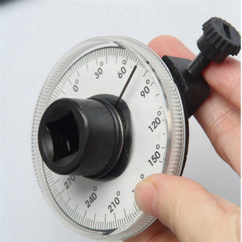 1/2 Torque Indexer Angle Gauge with Clamps Torque Angle Meter Pointer Dial Auto Repair 1