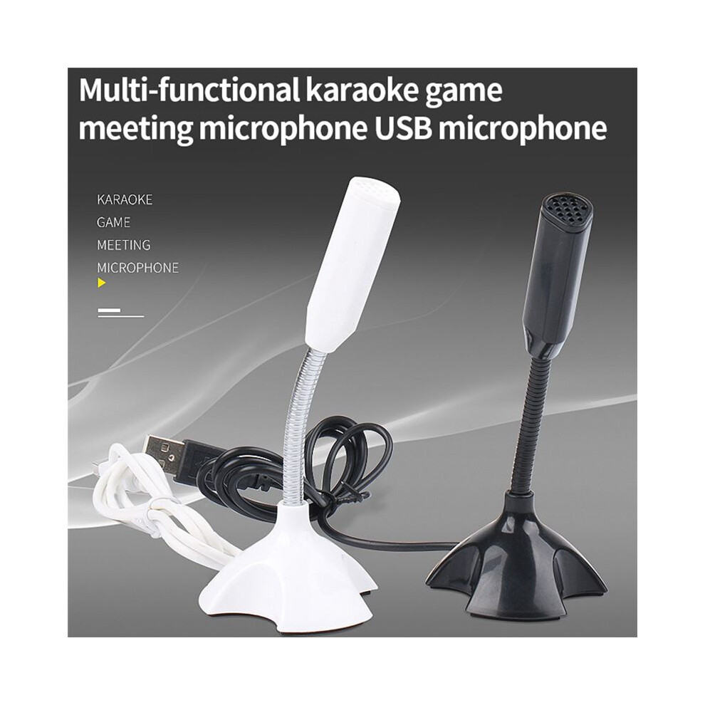 Usb Laptop Microphone Voice Mic High Sensitivity Studio Speech Mic Stand With Holder Gaming Conference For Pc, Black 6031141187309