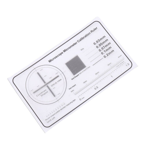 Microscope Correction Ruler Optical Micrometer Correction Sheet Precision Instrument Detection Film Calibration Plate,B 2