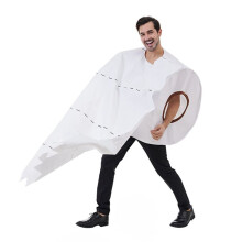 Toilet Paper Roll Adult Costume Hilarious Costume for Men & Women  Roll Of Toilet Tissue Costume One Size