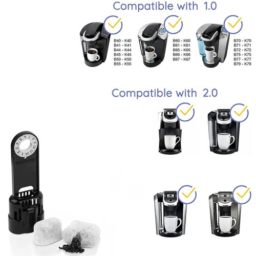 6 Pack Charcoal Filters Compatible for  BWF100 Machines,  Espresso Machine Water Filter Replacements 2