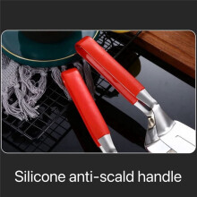 Anti-Scald Double-Sided Tongs, Multi-Functional Stainless Steel Food Flip Shovel Clip, Used for Steak Bread Burger, Etc