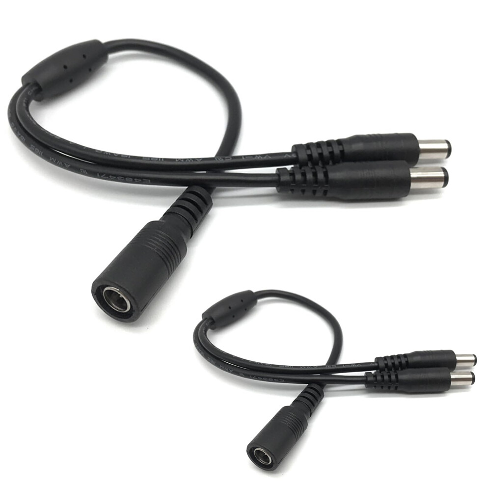 Dc Power Splitter Cable 1 Female To 2 Male 60Cm 5.5Mm X 2.1Mm For Led Strip And Cctv Camera 9053599543350