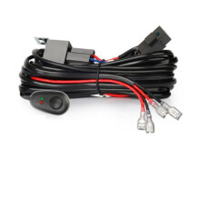 Wiring Harness Kit for 2 Light Fuse -Off 12V 40A Relay 180 W/ 300W for 4-52 Inch Led Work Light Bar