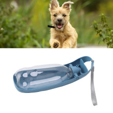 Blaue 550 ml faltbare Hundetrinkflasche für Haustiere – Outdoor-Spaziergänge, Wandern, Reisen