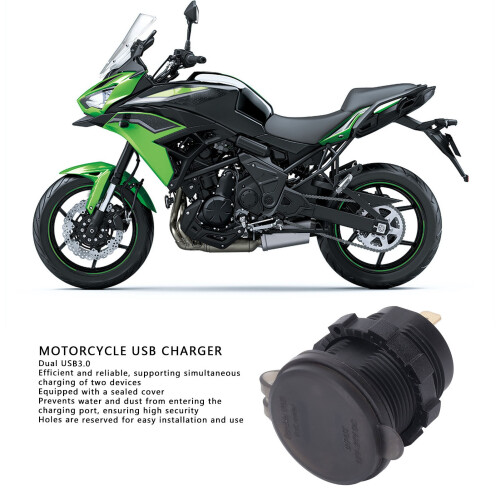650 Schwarz Dual-USB-Ladegerät-Relais DC12V 2014-2020 2