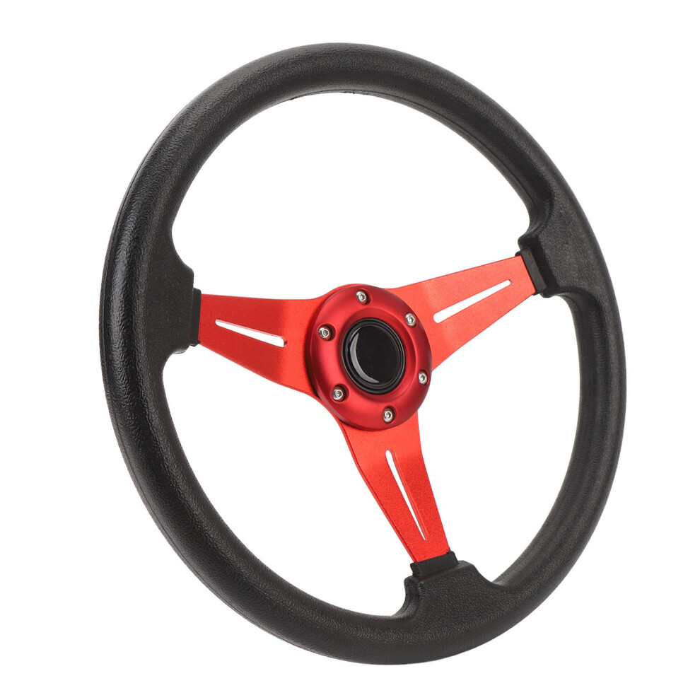 Racing Wheel 14In Pu Leather Red 7340572004154