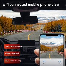 HD 1080p Coche Cámara Grabadora de Conducción WiFi Coche DVR Dash CAM Grabadora de Vídeo Dashcam 24h Aparcamiento Monitor