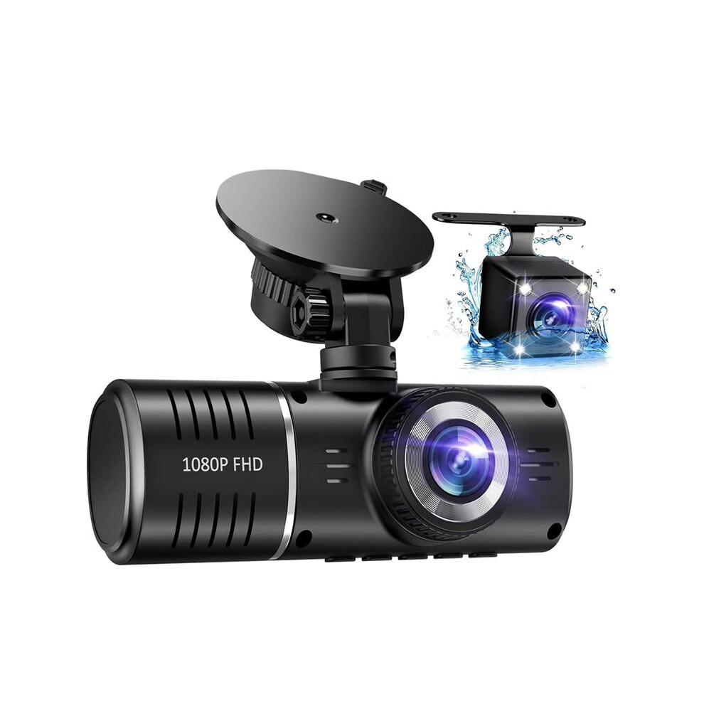 Car Dash Cam,3 Channel Dash Cam,1080P Dash Cam Front And Inside, Triple Dash Cam, G-Sensor, 24Hr Parking, Loop Recording 6031368508536