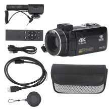 Digital Camcorder With18X Digital Zoom And3" IPS Touchscreen4K Ultra HD Resolution Built In Fill Light Anti Shake Function Night Vision Mode SD
