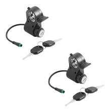2 Conjuntos de Acelerador com Chave para Scooter Elétrica para G2 Max/Pro, Trava Elétrica, Acelerador, Interruptor, Peça de Trava