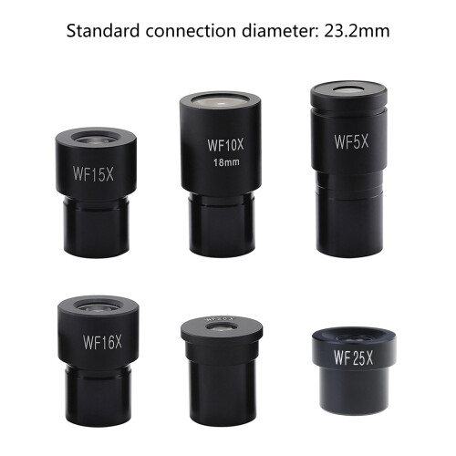 Microscope Eyepiece WF25X 23.2mm Wide Field View for Biological Microscope Bright Clear Imaging 2