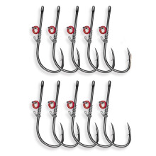 10PCS Live Shrimp Hook Set,Freshwater/Saltwater Fishing Gear,Fishing Lures,Ideal for Catfish,Groupers, Bass,Trout NO.4/0