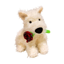 Jouet en Peluche Mignon pour Chien en Forme de Rose, Animal en Peluche, Jouet en Peluche pour la Saint-Valentin